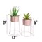 Tall Metal Floor Flower Planter Holder with Stand, Modern Decorative Floor Flower Holder, Perfect for Your Entryway, Living Room, or Dining Room Decor